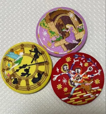 디즈니 자수 캔뱃지 3개 세트