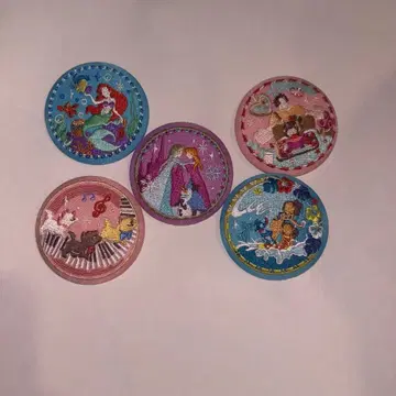 디즈니 캐릭터 자수 캔뱃지 5개 세트