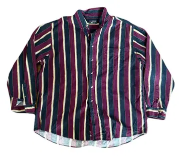 TRADER BAY 스트라이프 셔츠 코듀로이 90s 버건디