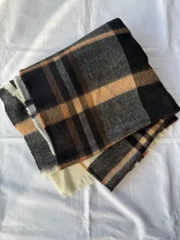 새상품급 ZARA 체크 무늬 대형 스톨