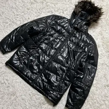 [ 2413 ] 새상품급 00s Y2K 헤이세이 패딩 자켓 광택 블랙