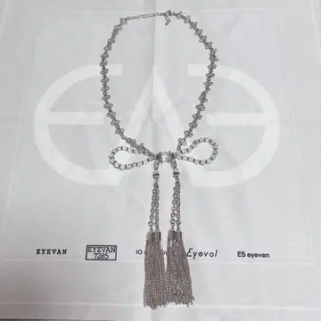 타나카 다이스케 크리스탈 리본 체인 목걸이