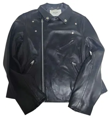 SLOBE IENA 램 가죽 더블 라이더 자켓 38