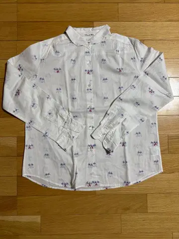 꽃무늬 코튼 긴팔 셔츠