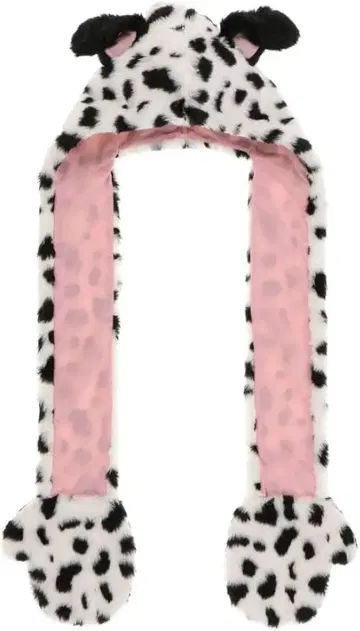 달마시안 패턴 복슬복슬 모자