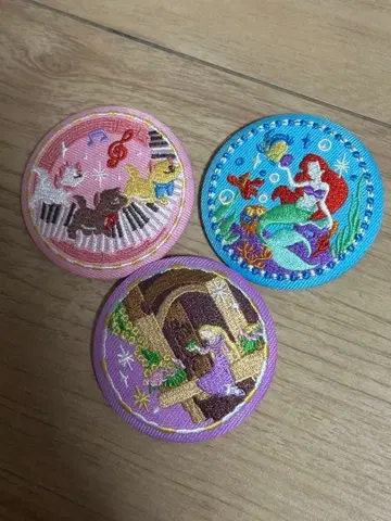 디즈니 프린세스 자수 패치 3종 세트