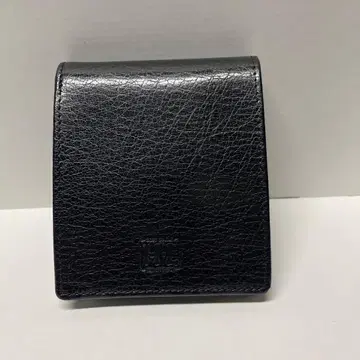 블랙 가죽 접이식 지갑