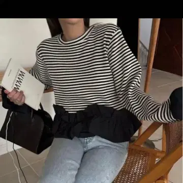 WILLFULLY 보더 상의 블랙