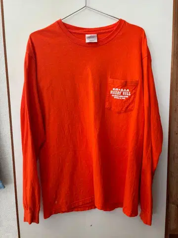 Hanes 바이커스 볼 2008 긴팔 티셔츠 오렌지