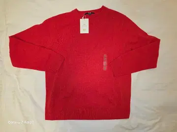 [ 새상품 ] 유니클로 여성용 캐시미어 크루넥 스웨터 ( 레드 )