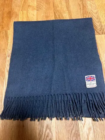 JOSHUA ELLIS 100% 캐시미어 머플러 다크 블루