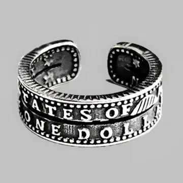 실버 925 빈티지 모건 달러 코인 1달러 실버 반지