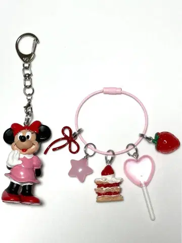 미니 레트로 키링 여러 개 달린 키링 2개 세트 판매(179)