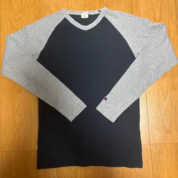 레어 70s? 단색 택 CHAMPION 긴팔 티셔츠 M 래글런
