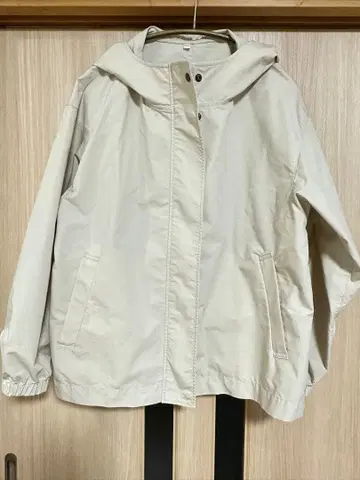 무인양품 (MUJI) 발수 후드 자켓 M-L 화이트