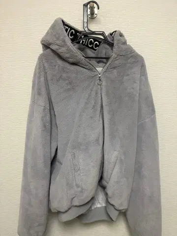 THICC 퍼 블루종 후드티