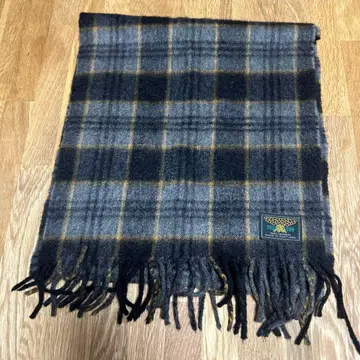 GREENWOOD 순수 캐시미어 머플러 체크 무늬