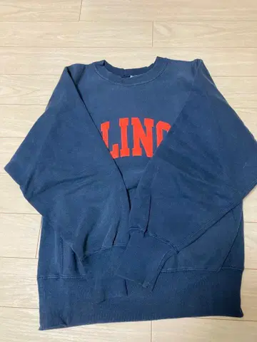 Champion ILLINOIS 네이비 자수 택 리버스 위브