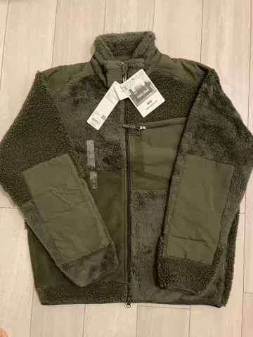 [ 새상품 미사용 ] 올리브 그린 플리스 자켓 L