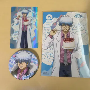 사카타 긴토키 긴파치 캔뱃지 홀로그램 카드 브로마이드