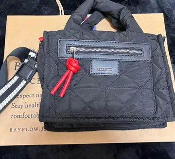 BAYFLOW 퀼팅 숄더백 블랙