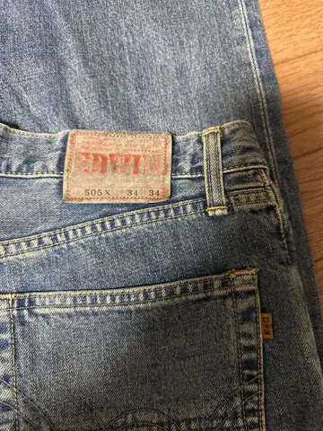EDWIN 505 데님 팬츠 34/34 빈티지
