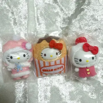 3개 세트 헬로키티 치비토모 시크릿 키링