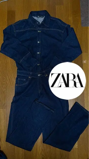 가격 인하! ZARA 자라 올인원 점프수트 인디고 M