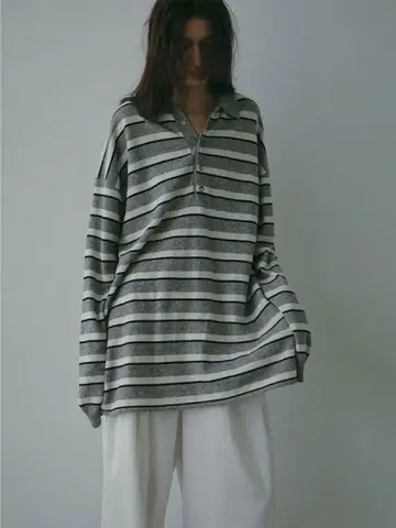 멀티 보더 니트 폴로