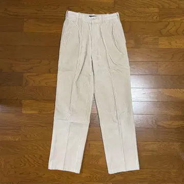 코듀로이 턱 와이드 팬츠 베이지 구제 의류