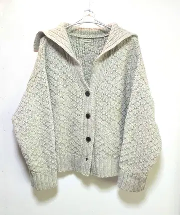 sm2 가디건 니트 울 혼방 베이지 계열 무늬 편직 내추럴