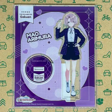 아리무라 마오 아크릴 스탠드 체크 무늬 의상 세븐넷 한정판