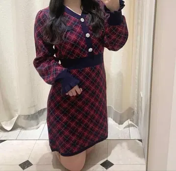 evelyn 아가일 니트 OP