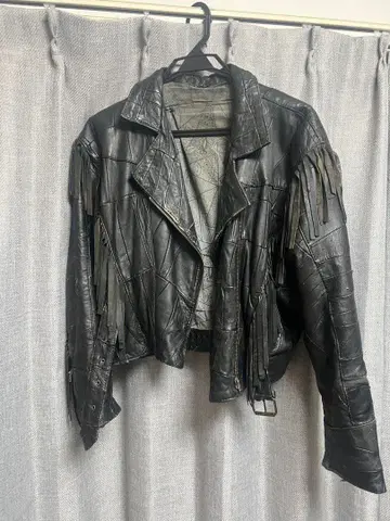 가죽 자켓 프린지 웨스턴