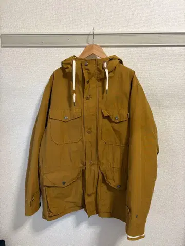 coen 후드 부착 자켓 머스타드