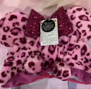 디즈니 핑크 레오파드 무늬 팬캡