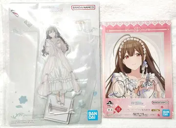 샤니마스 제일복권 쿠와야마 치유키 아크릴 스탠드, 안내장의 2점 세트