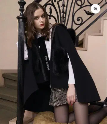 퍼 포켓 망토 코트 eimy istoire