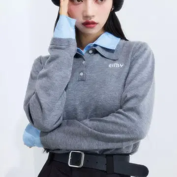 EIMY ISTOIRE 더블 컬러 디자인 니트