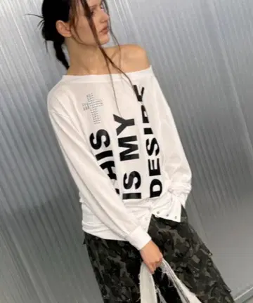 y2k offshoulder loose tops