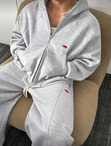 그레이 집업 후드티 셋업 라스트 한 점! 24시간 이내 발송