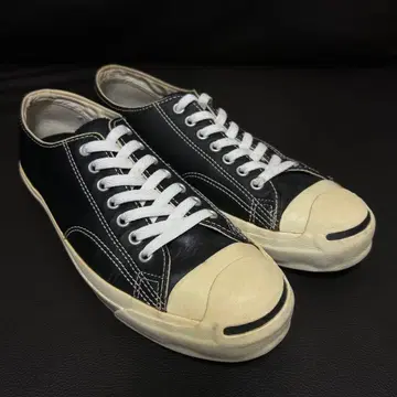 [레어] converse 잭퍼셀 가죽 블랙 26.5cm