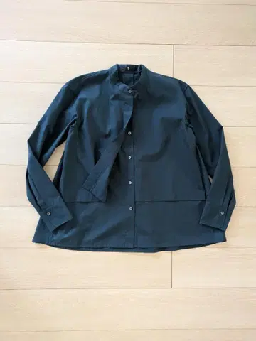 유니클로 +J 질 샌더 수피마 코튼 셔츠 자켓 네이비 M