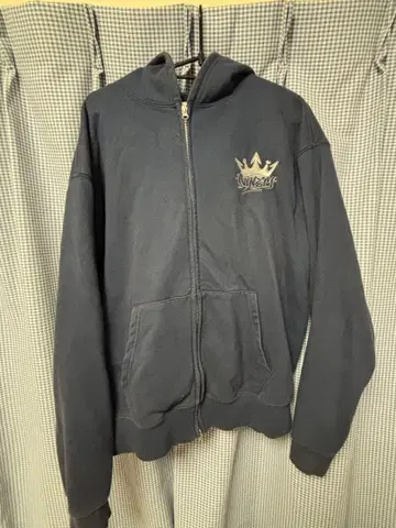 9090 Kinglogo 지퍼 후드티