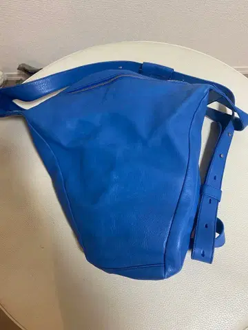 이탈리아제 천연 가죽 레더 바디백 숄더백 블루 MANTUNO