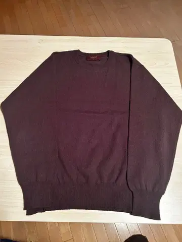 타카시마야 miarosa 캐시미어 100% 크루넥 스웨터 M 브라운