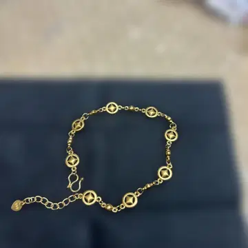 코인 모티브 골드 팔찌 빈티지