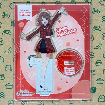 하나미 유메 아크릴 스탠드 체크 무늬 의상 세븐넷 한정판