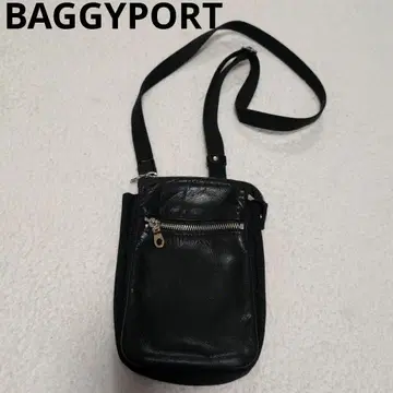 BAGGY PORT 글로브 레더 숄더백 블랙