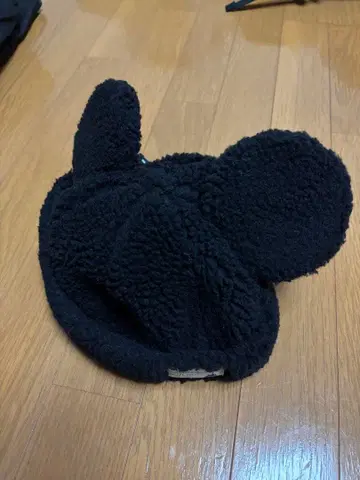 미키마우스 귀 달린 플리스 모자